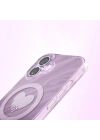 Apple iPhone 17 Kılıf M-Safe Şarj Özellikli Orjinal Swarovski Taşlı Zore Paris Rovix Sert PC Kapak