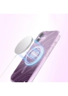 Apple iPhone 17 Kılıf M-Safe Şarj Özellikli Orjinal Swarovski Taşlı Zore Paris Rovix Sert PC Kapak