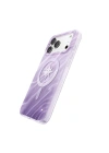 Apple iPhone 17 Pro Kılıf M-Safe Şarj Özellikli Orjinal Swarovski Taşlı Zore Paris Rovix Sert PC Kapak