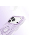 Apple iPhone 17 Pro Kılıf M-Safe Şarj Özellikli Orjinal Swarovski Taşlı Zore Paris Rovix Sert PC Kapak