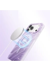 Apple iPhone 17 Pro Kılıf M-Safe Şarj Özellikli Orjinal Swarovski Taşlı Zore Paris Rovix Sert PC Kapak