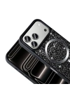 Apple iPhone 17 Pro Kılıf Pırlanta Tasarımlı M-safe Şarj Özellikli Zore Mozaik Silikon Kapak