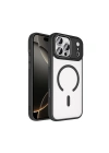 Apple iPhone 17 Pro Kılıf Wireless Şarj Özellikli Zore Krom M-safe Silikon Kapak