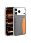 Apple iPhone 17 Pro Max Kılıf Kartlıklı Zore X-Kart Silikon Kapak
