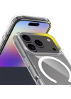 Apple iPhone 17 Pro Max Kılıf M-safe Şarj Özellikli Şeffaf Sert PC Zore Embos Kapak