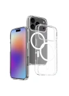 Apple iPhone 17 Pro Max Kılıf M-safe Şarj Özellikli Şeffaf Sert PC Zore Embos Kapak