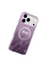 Apple iPhone 17 Pro Max Kılıf M-Safe Şarj Özellikli Orjinal Swarovski Taşlı Zore Paris Rovix Sert PC Kapak