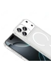 Apple iPhone 17 Pro Max Kılıf Zore M-safe Şarj Özellikli Şeffaf Kamera Çerçeveli Porto Kapak