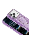 Apple iPhone 18 Pro Kılıf M-safe Şarj Özellikli Parlayan Simli Zore Okso Kapak