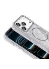 Apple iPhone 18 Pro Kılıf M-safe Şarj Özellikli Parlayan Simli Zore Okso Kapak