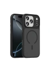 Apple iPhone 18 Pro Kılıf Mat Arka Yüzey Wireless Şarj Özellikli Zore Flet M-safe Kapak