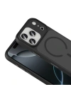 Apple iPhone 18 Pro Kılıf Mat Arka Yüzey Wireless Şarj Özellikli Zore Flet M-safe Kapak