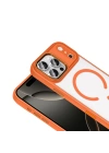 Apple iPhone 18 Pro Kılıf Wireless Şarj Özellikli Zore Krom M-safe Silikon Kapak