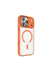 Apple iPhone 18 Pro Kılıf Wireless Şarj Özellikli Zore Krom M-safe Silikon Kapak