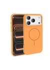 Apple iPhone 18 Pro Max Kılıf M-Safe Şarj Özellikli Metal Kamera Çerçeveli Zore Edi Silikon Kapak