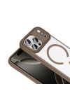 Apple iPhone 18 Pro Max Kılıf Wireless Şarj Özellikli Zore Krom M-safe Silikon Kapak