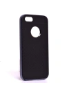 Apple iPhone 5 Kılıf Zore İnce Mono Karbon Silikon Kapak