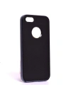 Apple iPhone 5 Kılıf Zore İnce Mono Karbon Silikon Kapak