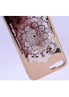 Apple iPhone 5 Kılıf Zore Lazer Çiçekli Sıvılı Silikon