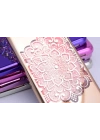 Apple iPhone 5 Kılıf Zore Lazer Çiçekli Sıvılı Silikon