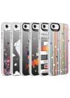 Apple iPhone 7 Kılıf Desenli Zore Silver Sert Kapak