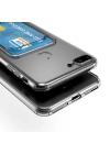 Apple iPhone 7 Kılıf Kartlıklı Şeffaf Zore Setra Clear Silikon Kapak