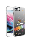 Apple iPhone 7 Plus Kılıf Desenli Zore Silver Sert Kapak