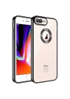 Apple iPhone 7 Plus Kılıf Kamera Korumalı Logo Gösteren Zore Omega Kapak