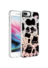Apple iPhone 7 Plus Kılıf Mermer Desenli Zore Marbello Kapak