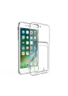 Apple iPhone 8 Kılıf Kartlıklı Şeffaf Zore Setra Clear Silikon Kapak