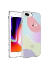Apple iPhone 8 Plus Kılıf Airbag Kenarlı Renkli Desenli Silikon Zore Elegans Kapak