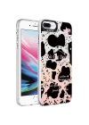Apple iPhone 8 Plus Kılıf Mermer Desenli Zore Marbello Kapak