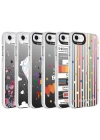 Apple iPhone SE 2020 Kılıf Desenli Zore Silver Sert Kapak