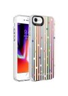 Apple iPhone SE 2022 Kılıf Desenli Zore Silver Sert Kapak