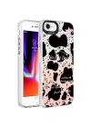 Apple iPhone SE 2022 Kılıf Mermer Desenli Zore Marbello Kapak