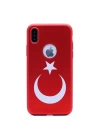 Apple iPhone X Kılıf Zore Bayrak Silikon