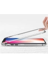 Apple iPhone X Kılıf Zore Devrim Mıknatıslı Cam Kapak