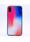 Apple iPhone X Kılıf Zore Ebruli Cam Kapak