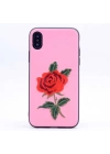 Apple iPhone X Kılıf Zore Rose Kapak