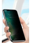 Apple iPhone X Zore Anti-Dust Mat Privacy Temperli Ekran Koruyucu