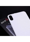 Apple iPhone X Zore Kavisli Arka Karbon Koruyucu Jelatin