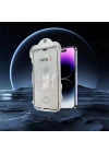 Apple iPhone X Zore Kolay Uygulama Aparatlı 5D Magic Glass Cam Ekran Koruyucu