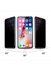 Apple iPhone X ​​​​​​​​​​​​Zore Rika Premium Privacy Temperli Cam Ekran Koruyucu