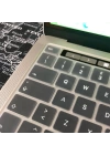 Apple Macbook 13.6&prime; Air M3 A3113 Zore Klavye Koruyucu Transparan Buzlu Silikon Ped