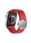 Apple Watch 10 46mm KRD-127 Metal Tokalı Silikon Kordon