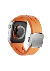 Apple Watch 10 46mm KRD-127 Metal Tokalı Silikon Kordon