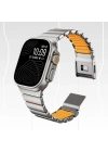 Apple Watch 10 46mm Zore KRD-149 Titanyum Silikon Kordon