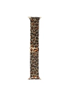 Apple Watch 38mm Zore KRD-01 Leopar Desenli Metal Kordon