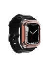 Apple Watch 40mm Zore KRD-88 Sert PC Kasa Koruyuculu Silikon Kordon