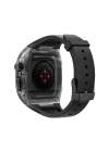 Apple Watch 42mm Wiwu Wi-WB013 Rambo Serisi 2in1 Şeffaf PC Kasa Koruyuculu Kauçuk Kordon